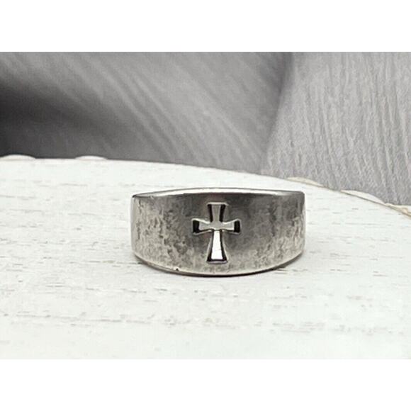 James Avery Religious Cut Out Cross Sterling Silver 925 Ring Size